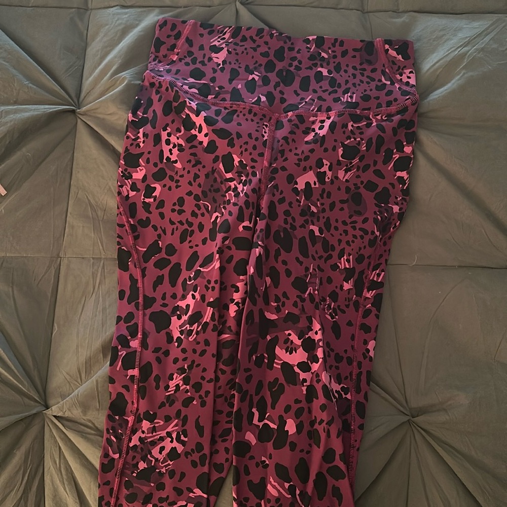 Pink leopard lululemon Base Pace pant HR